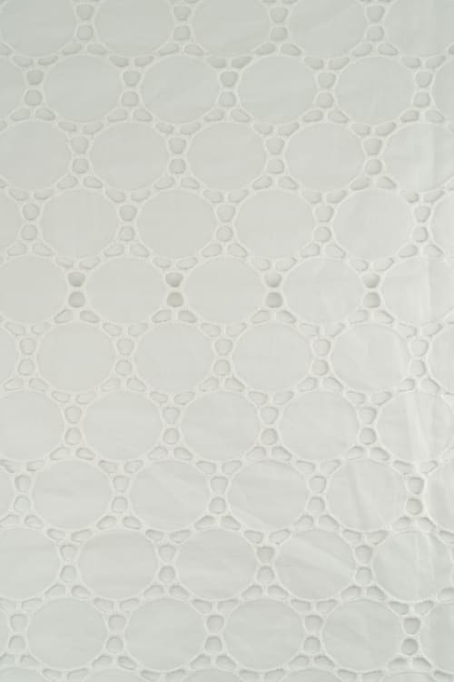 Perforado algodón blanco jaipur 