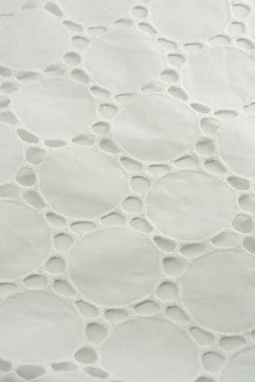 Perforado algodón blanco jaipur 