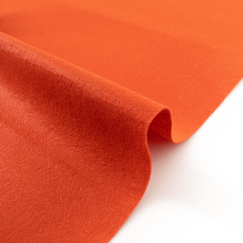 Fieltro liso rojo mandarina