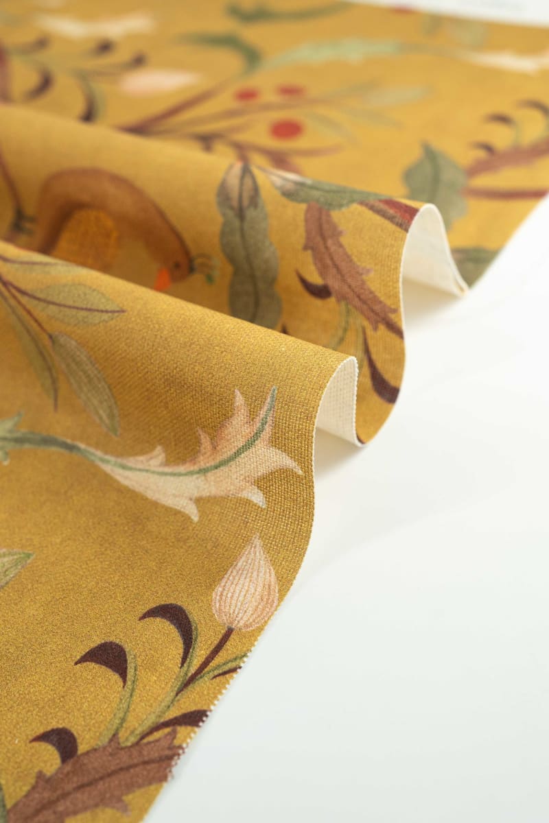 Semipanamá estampado mostaza