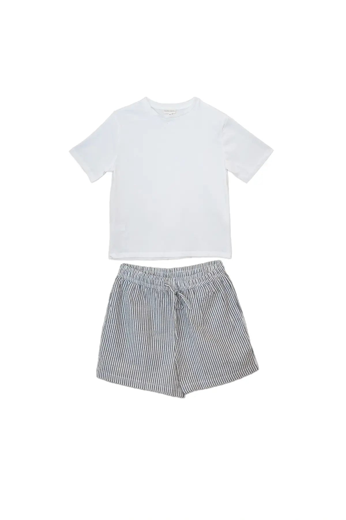 Pijamas women seersucker short  dark navy