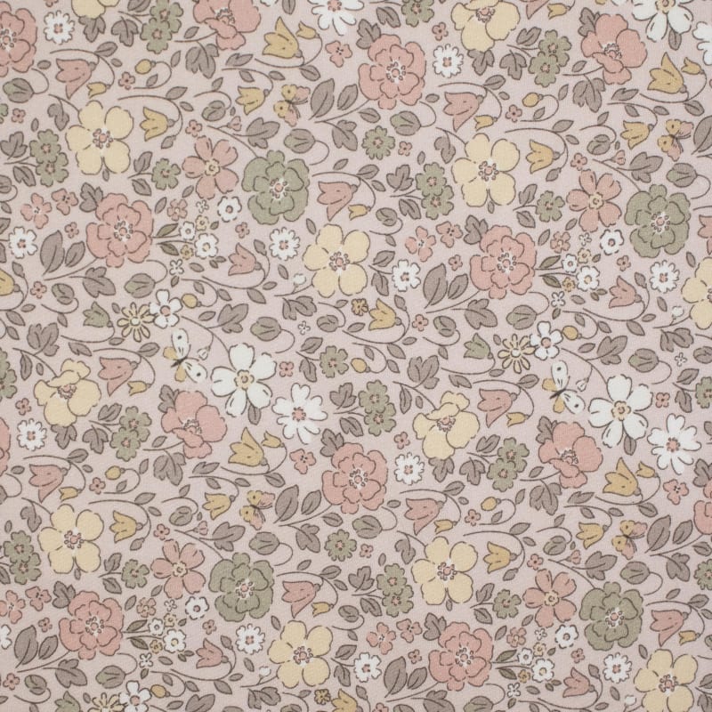 Viyela floral rosa maquillaje