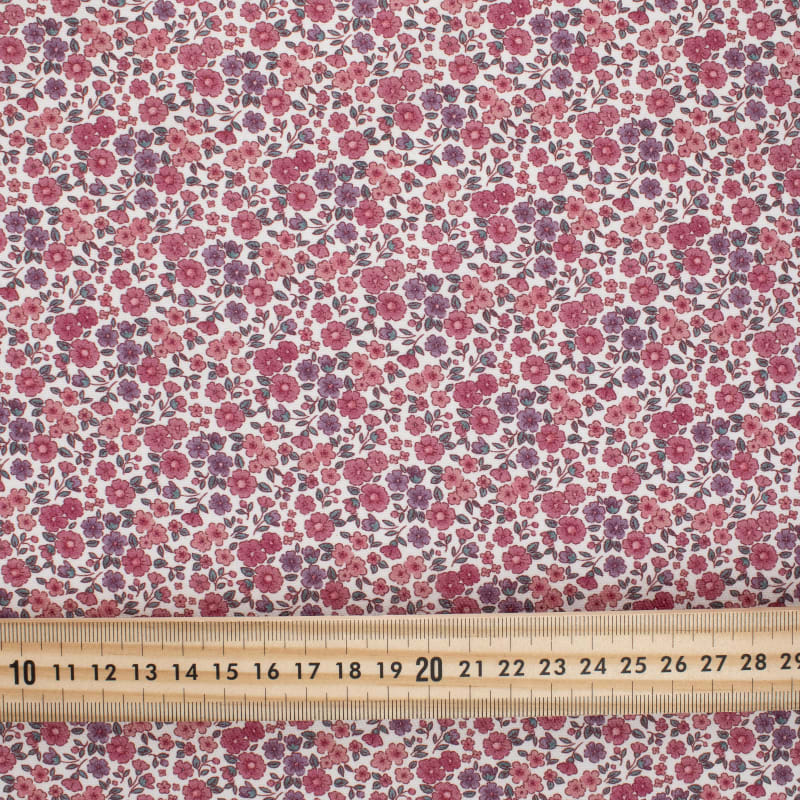 Viyela floral liberty rosa maquillaje