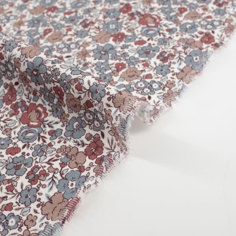 Viyela floral liberty azul grisáceo