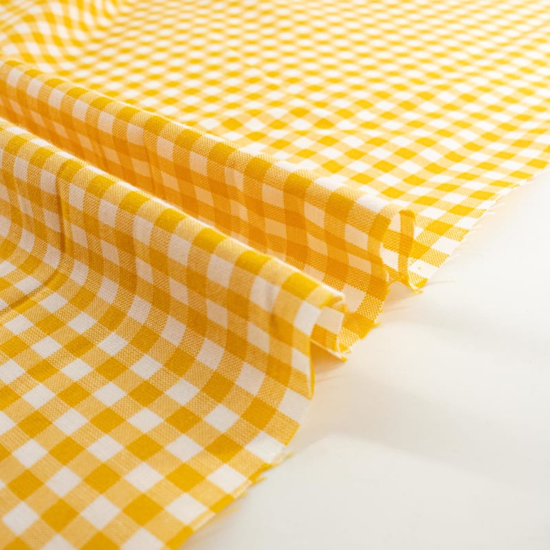 Vichy cuadros amarillo intenso