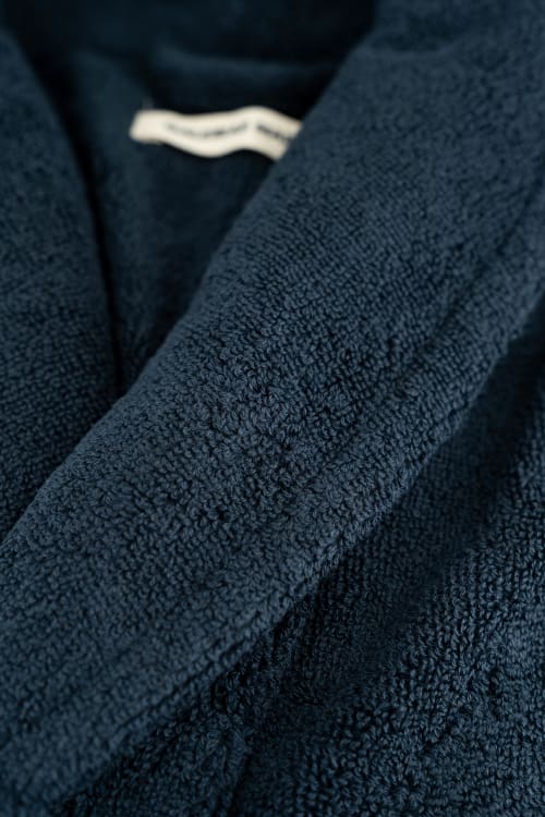 Albornoz color azul liso