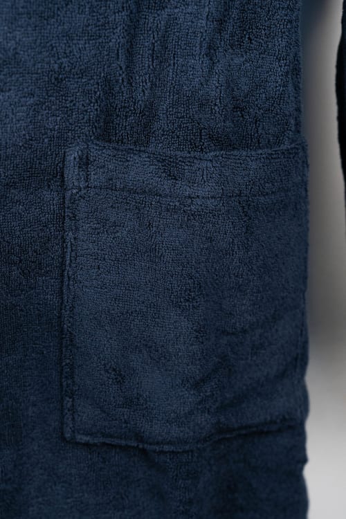 Albornoz color azul liso