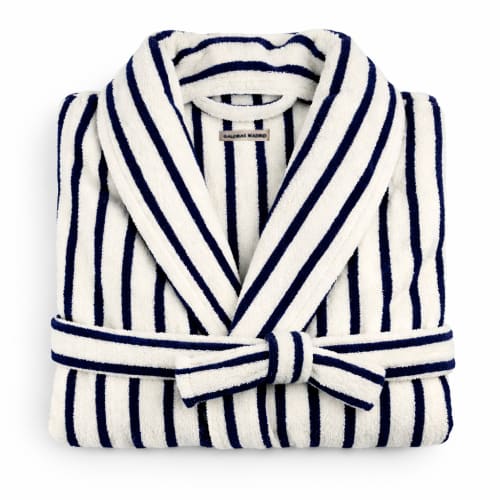 Albornoz algodon rayas