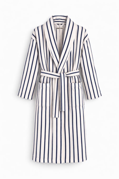 Albornoz algodon rayas