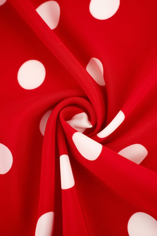 Koshibo color rojo con lunar blanco de 25mm