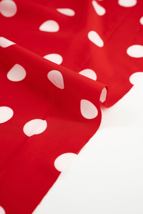 Koshibo color rojo con lunar blanco de 25mm