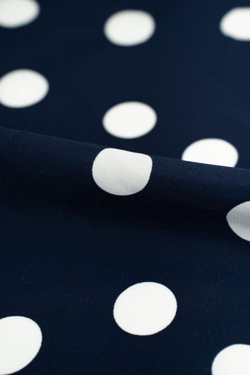 Koshibo color azul con lunar blanco de 25mm