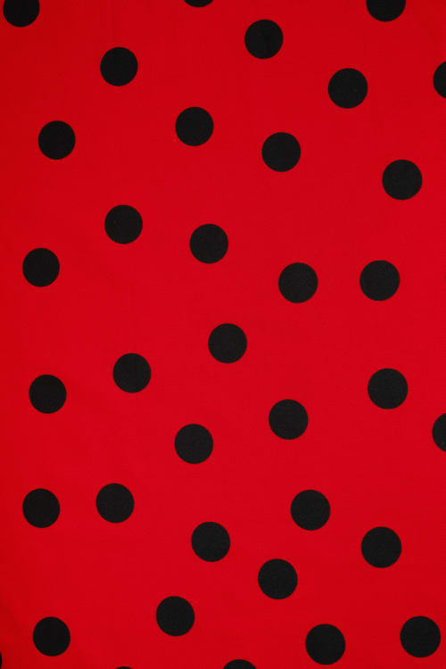 Koshibo color rojo con lunar negro de 25mm