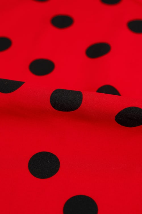 Koshibo color rojo con lunar negro de 25mm