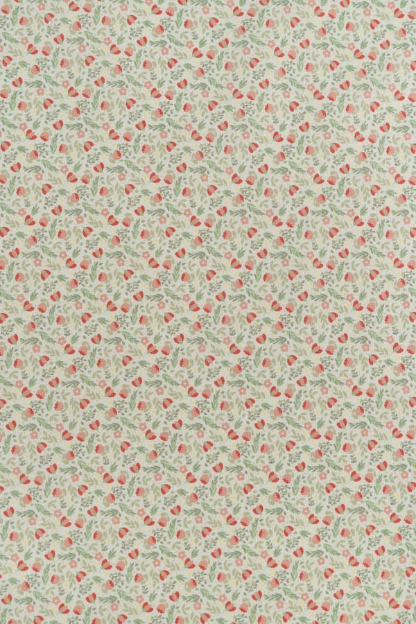 Tejido infantil con estampado de flores.