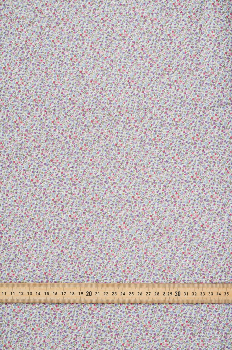 Popelín floral flores liberty morado lavanda