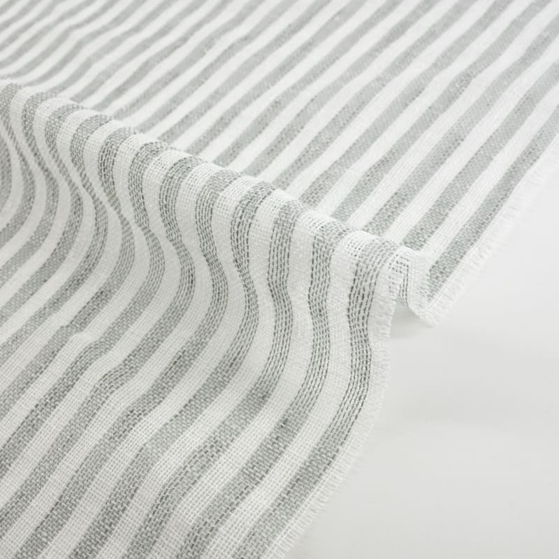 Visillo/Hopsack rayas gris claro
