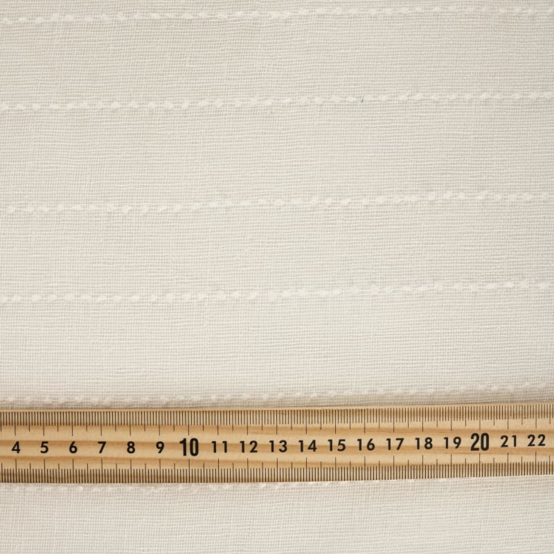 Visillo/Hopsack bordado blanco roto