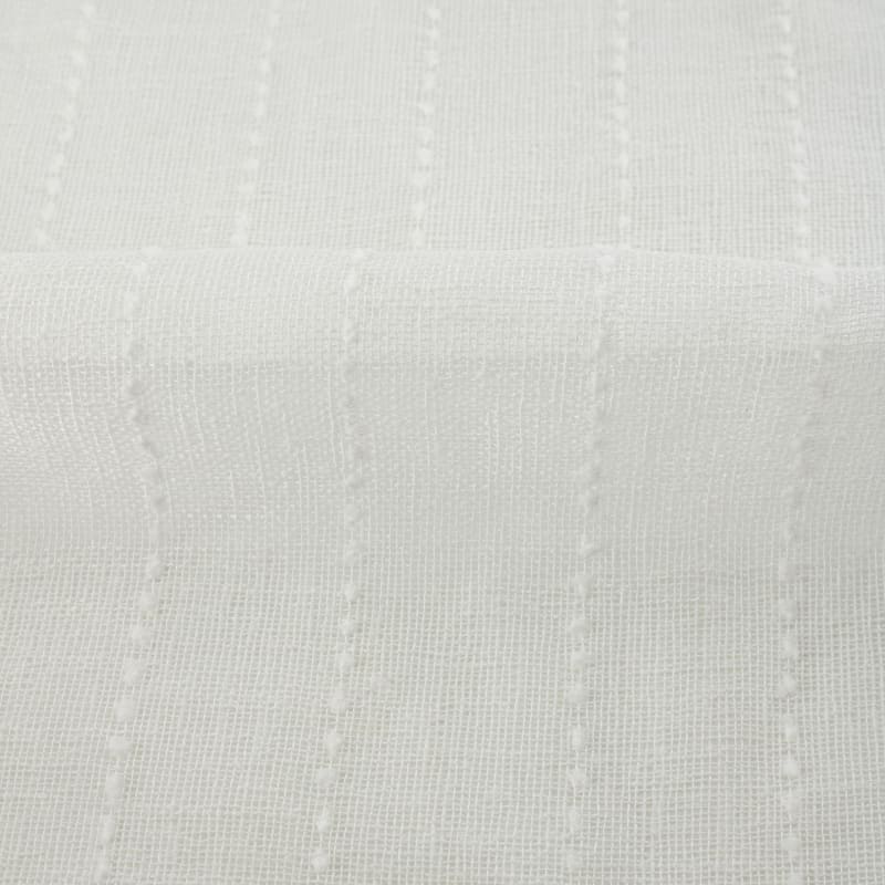 Visillo/Hopsack bordado blanco neutro