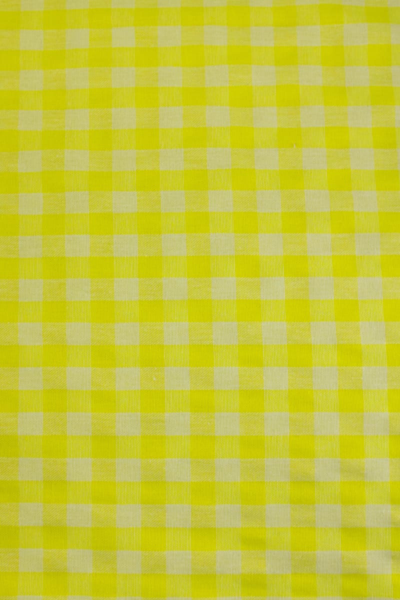 Semipanamá cuadros amarillo intenso