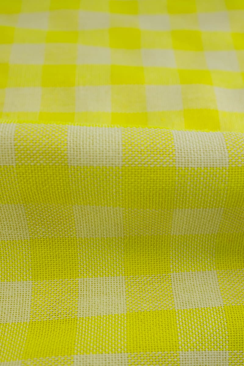 Semipanamá cuadros amarillo intenso