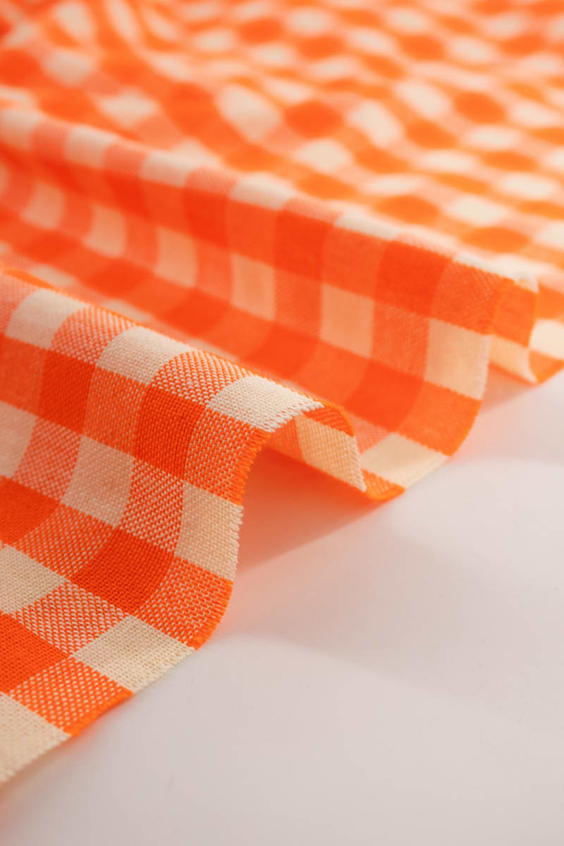 Semipanamá cuadros naranja