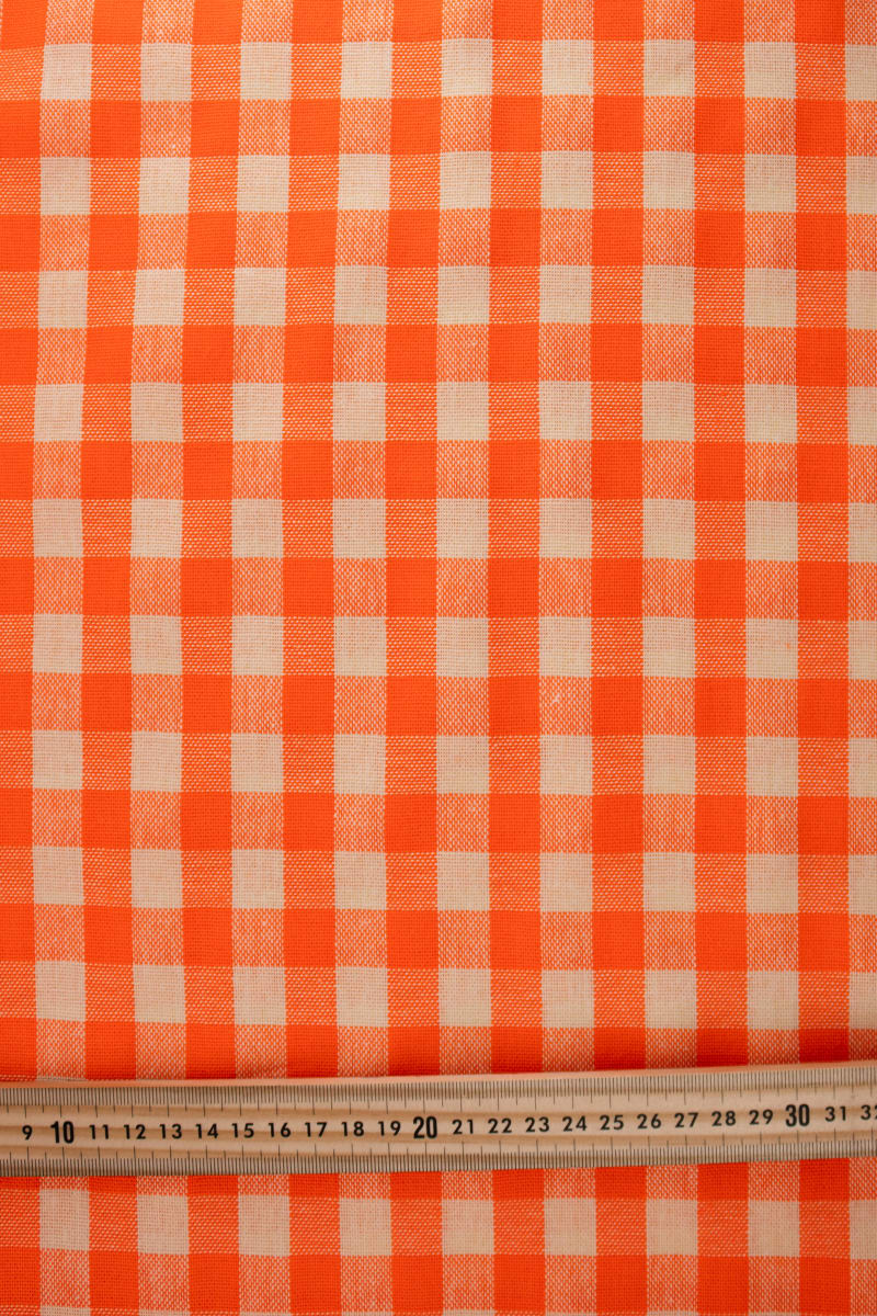 Semipanamá cuadros naranja