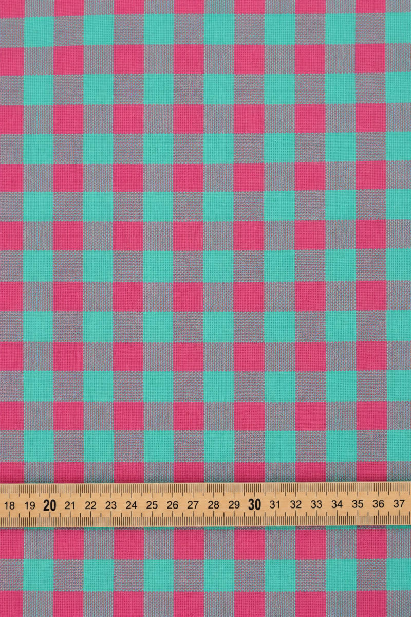 Semipanamá cuadros rosa 