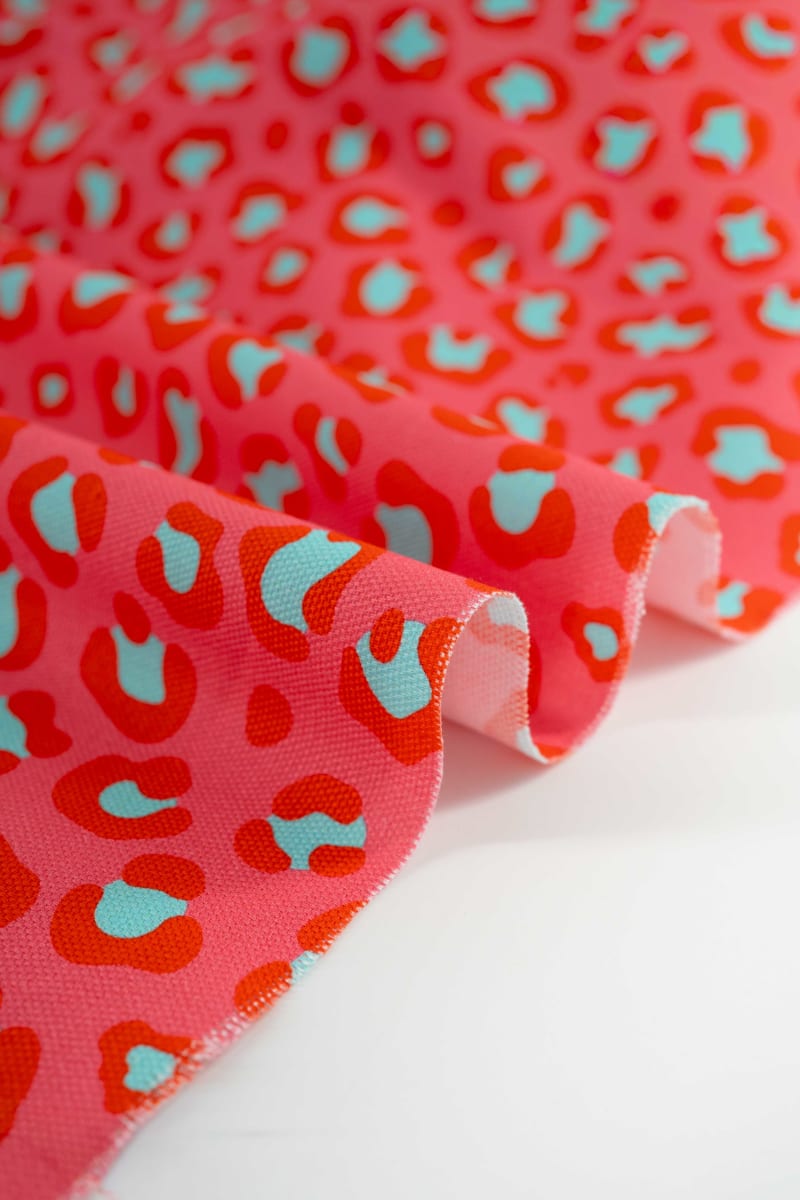 Semipanamá animal print leopardo rojo intenso