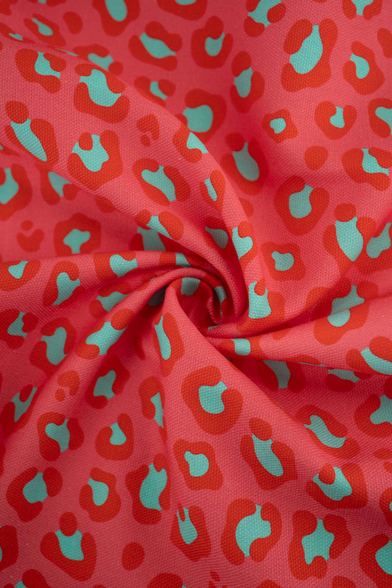 Semipanamá animal print leopardo rojo intenso