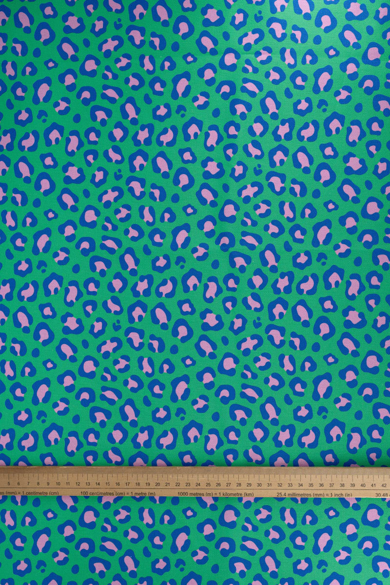 Semipanamá animal print leopardo azulina
