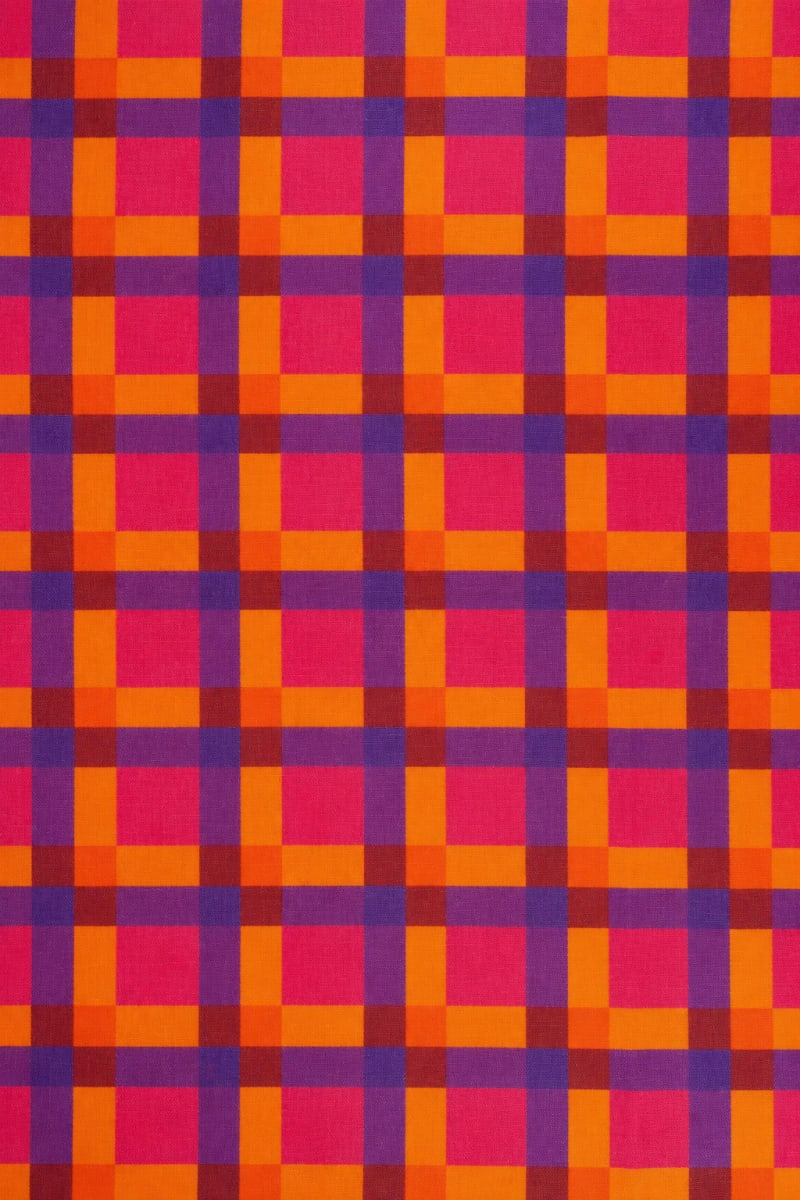 Semipanamá cuadros rosa magenta