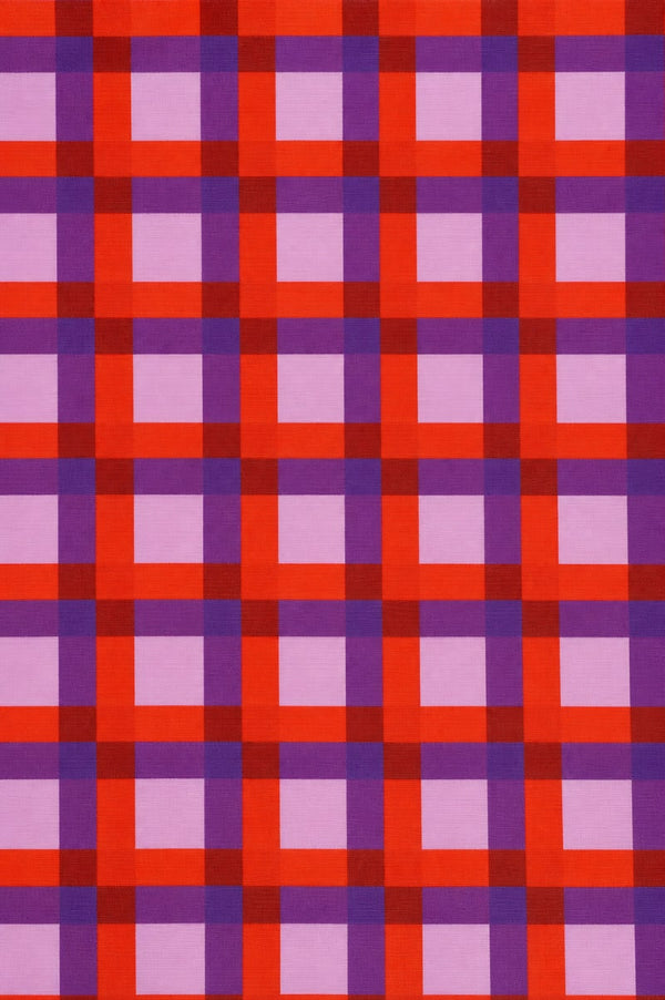 Semipanamá cuadros morado