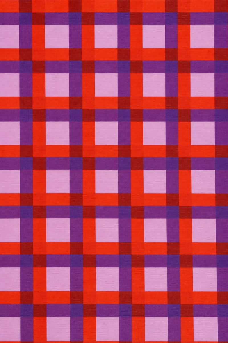 Semipanamá cuadros morado