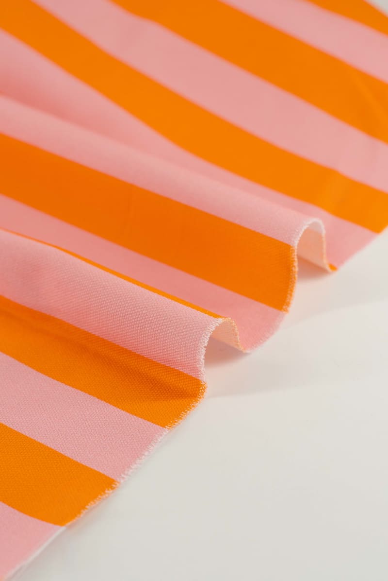 Semipanamá rayas rosa bebe y naranja