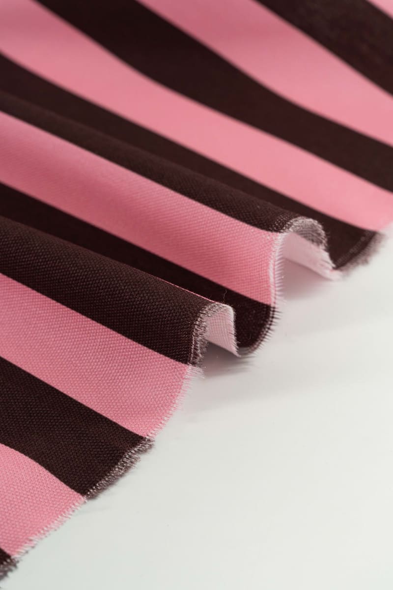 Semipanamá rayas rosa chicle y marrón