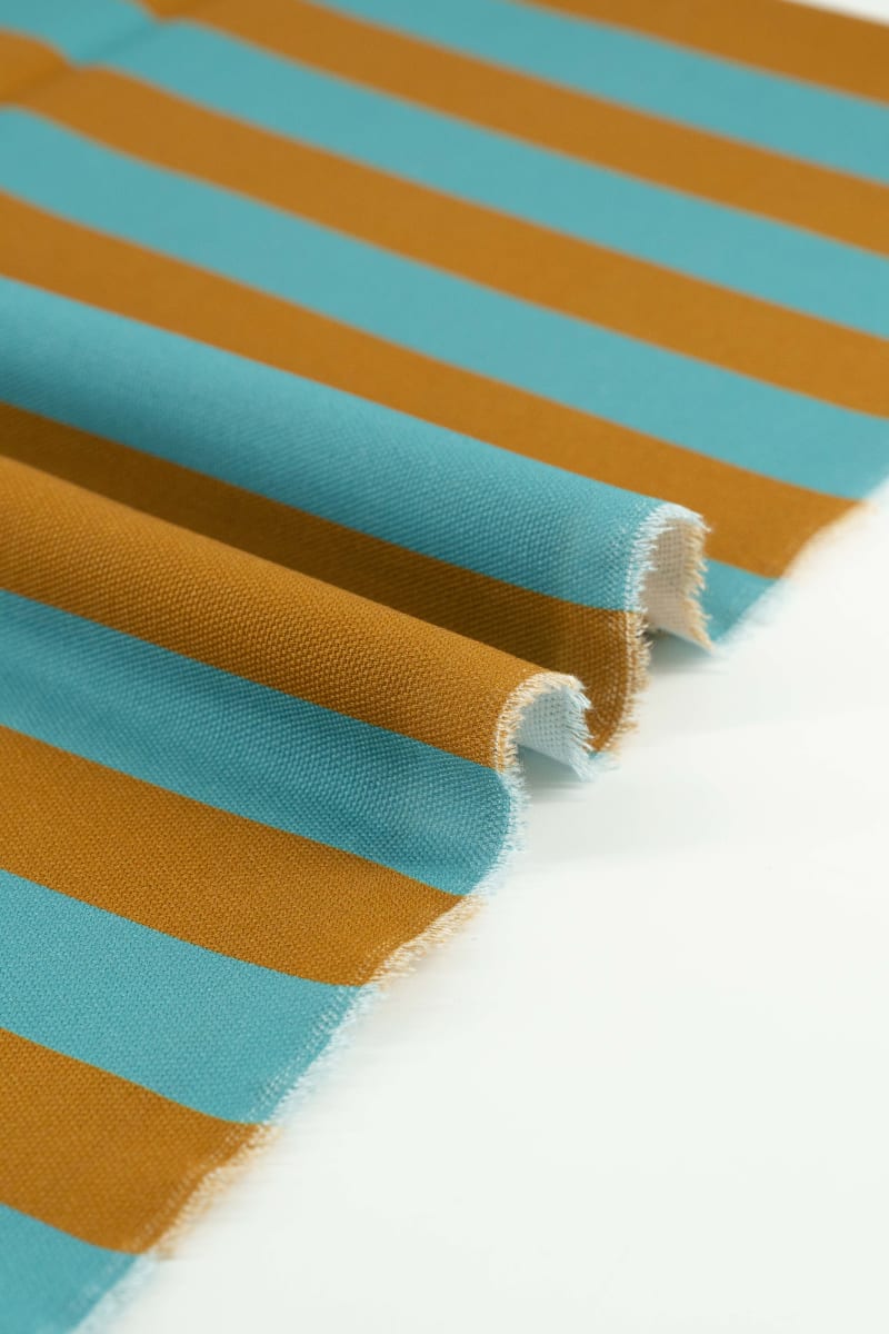 Semipanamá rayas oliva y turquesa