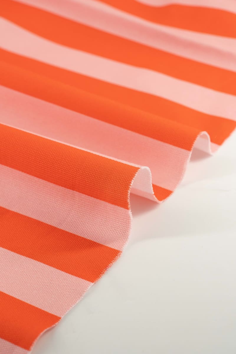 Semipanamá rayas coral y rosa