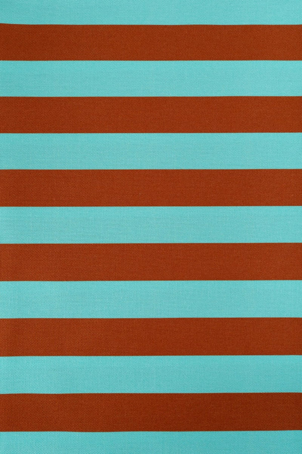 Semipanamá rayas marrón y turquesa