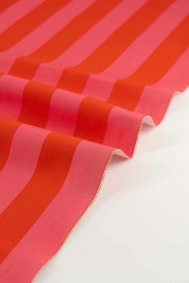 Semipanamá rayas rojo y fucsia