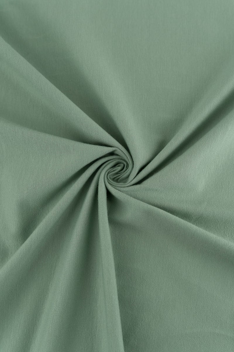 tela de punto de algodón en colorverde pastel