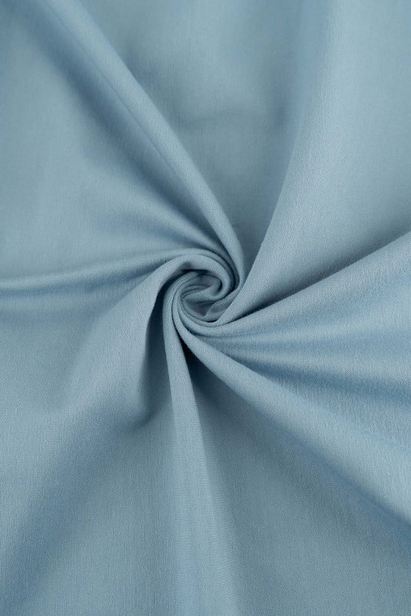 tela de punto de algodón en color azul grisaceo