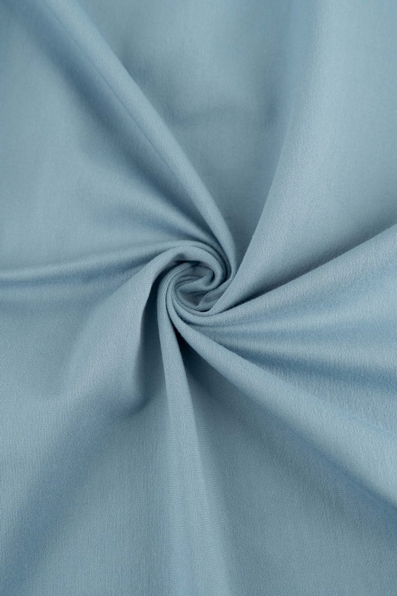 tela de punto de algodón en color azul grisaceo