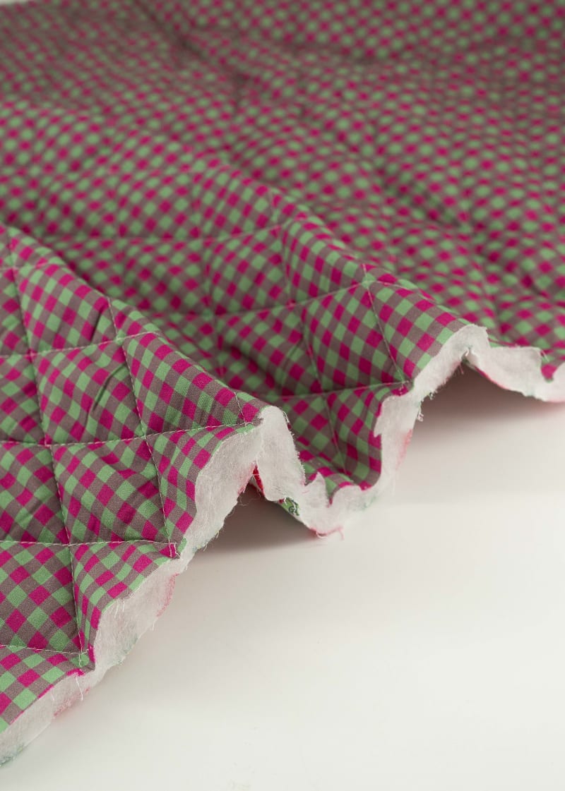 Acolchado estampado flores liberty rosa magenta
