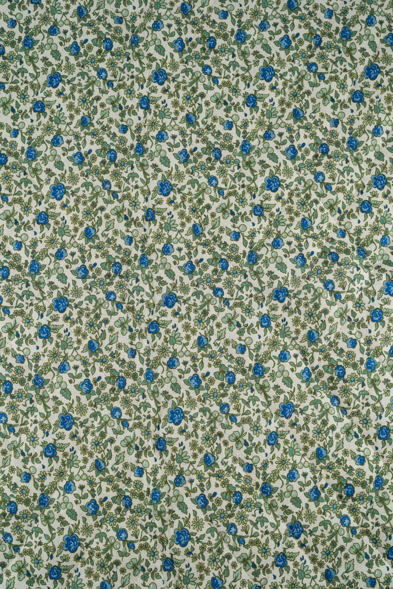 Acolchado estampado flores liberty azul azulina