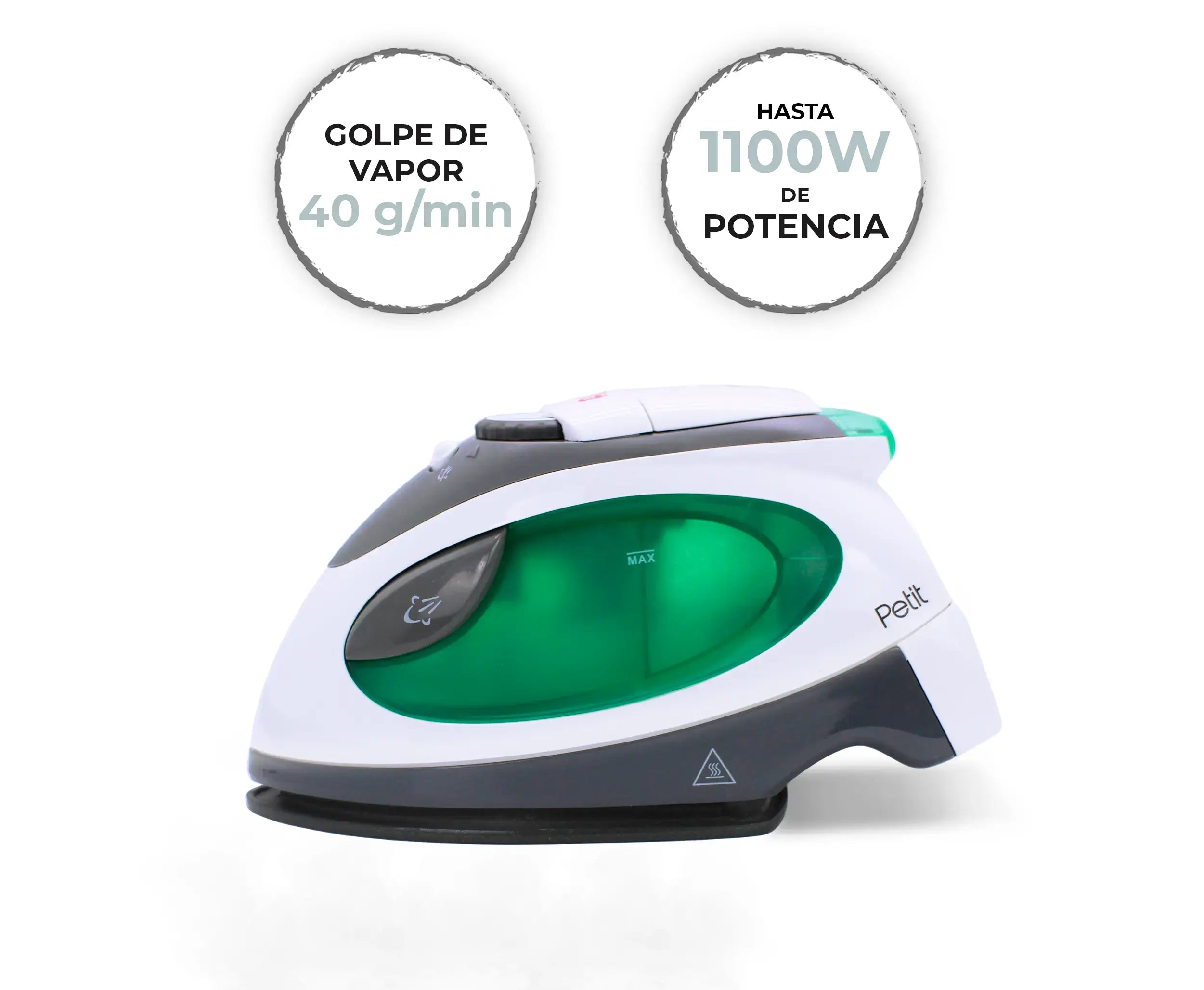 Plancha tamaño compacto en colores verde azul y gris