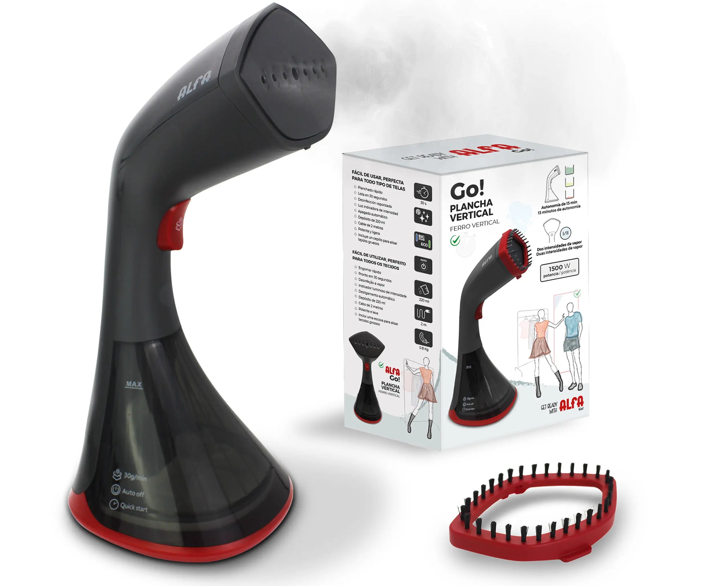 Plancha vertical potente y ligera