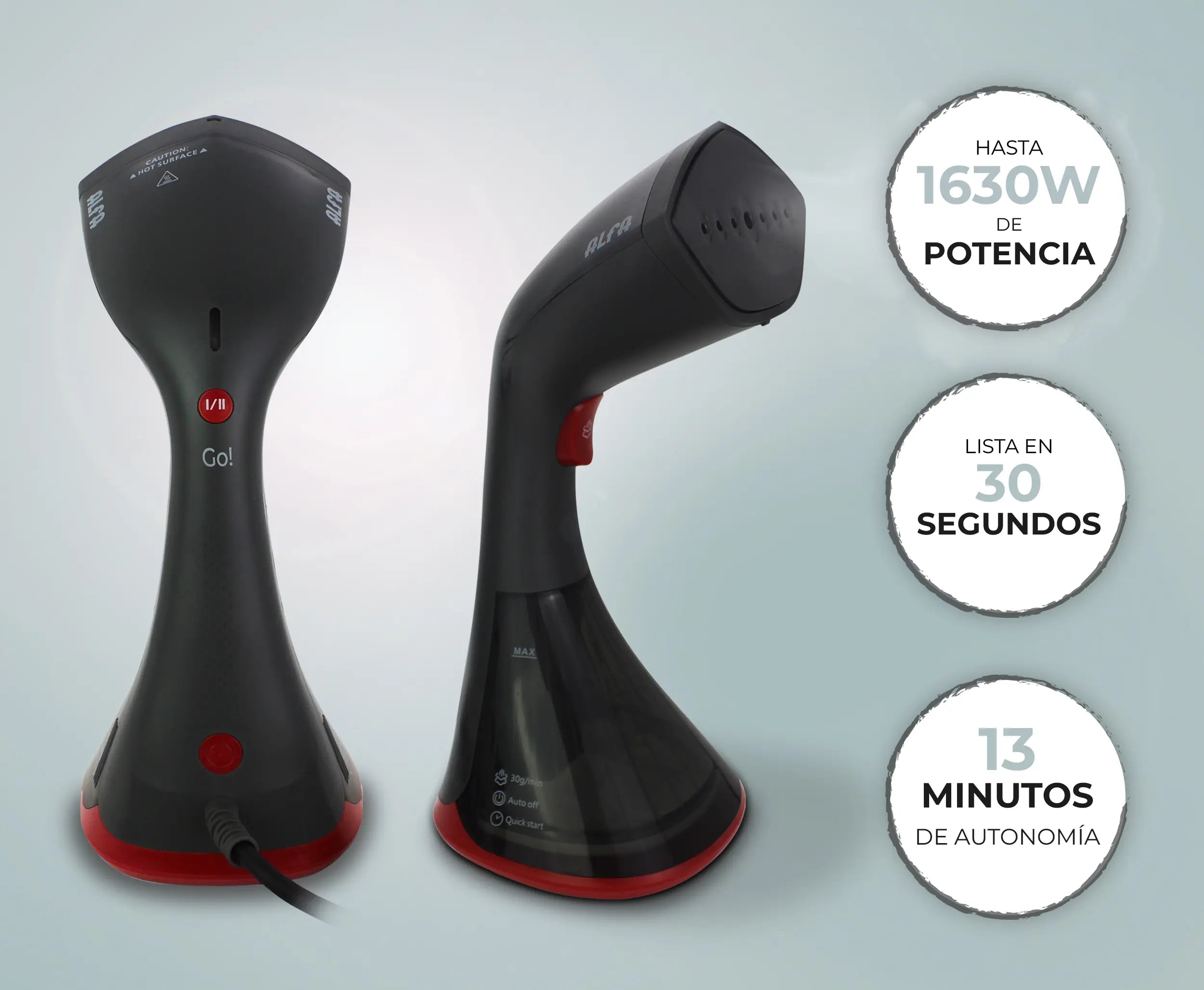 Plancha vertical potente y ligera