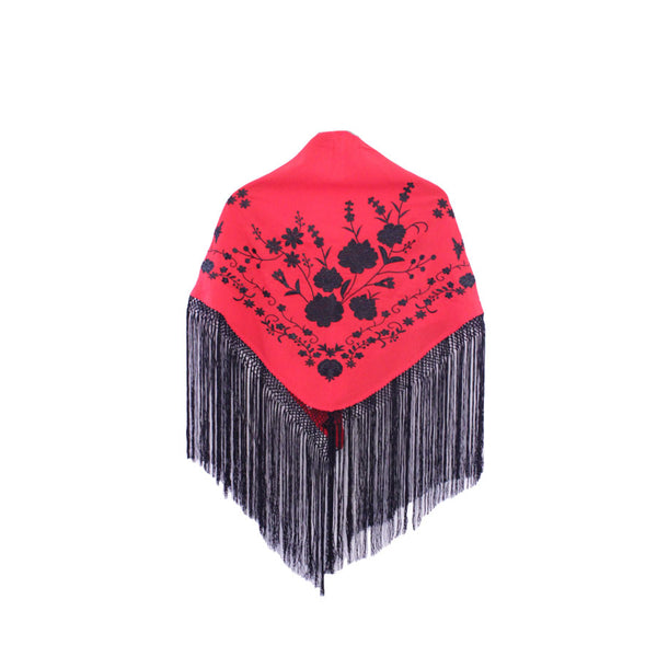 Mantoncillo ella rojo negro