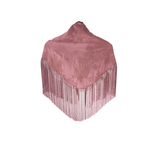 Mantoncillo Bordado Violeta rosa maquillaje